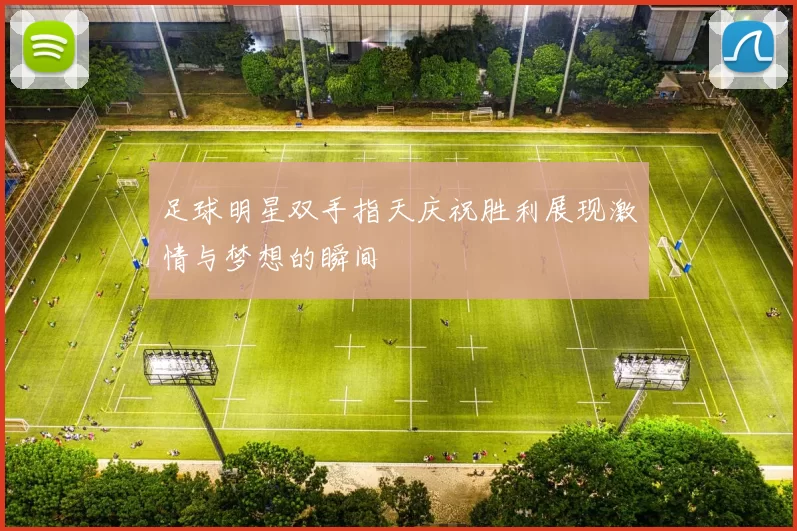 足球明星双手指天庆祝胜利展现激情与梦想的瞬间